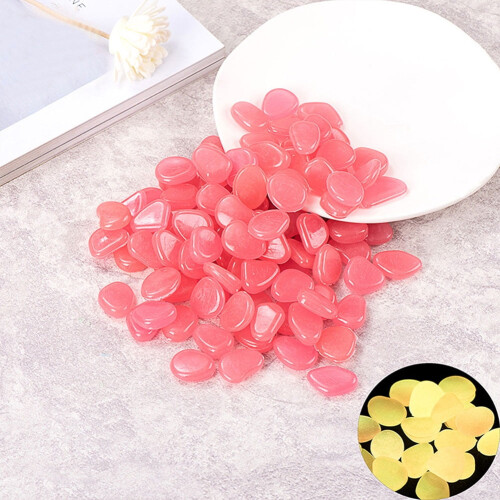 HBASD Glow-in-the-Dark Pebbles Pink 100 pcs 1