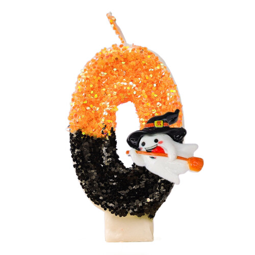 White Spooky Ghost Cake Candle Halloween 1 piece