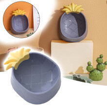 Söpöt ruokintalautaset, muovinen pestävä sarjakuva ananas mansikka lemmikkikulho, tarttumaton kulho, lemmikkieläinten ruoka,