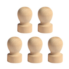 PeggyDoll wooden stamp set round handle 5 pcs 2.5 cm
