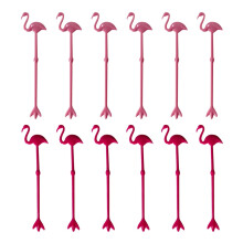 Haust flamingo stirring rods plastic 12 pcs