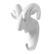 3D Goat Head Wall Hook Resin Heavy-Duty Hat and Key Holder