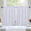 Kitchen Cafe Curtains Waffle Texture Light Filtering White 1