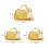 Faux Leather Handbag-Shaped Gift Bag with Ribbon Bow Handle 5