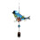Hanging Bird Wind Chime Iron Pendant with Stained Glass 1