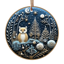 Harliver Blue Snowman Ornament 3 Inch Round