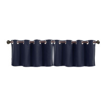 Harliver navy cafe curtains 29.13 in rod pocket panels