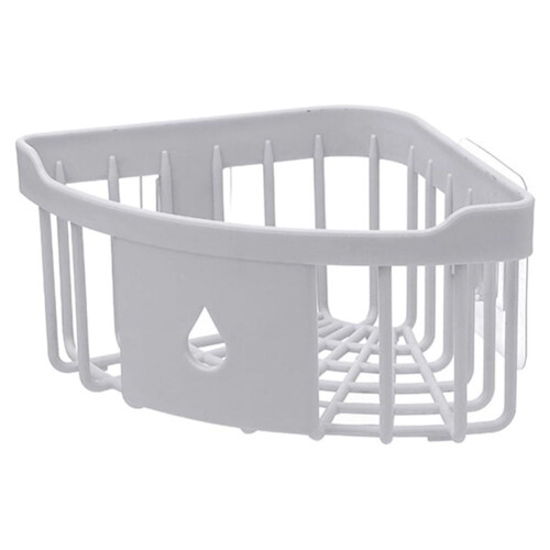 Shower Caddy Corner Suction Wall Mount Plastic 1 Pack