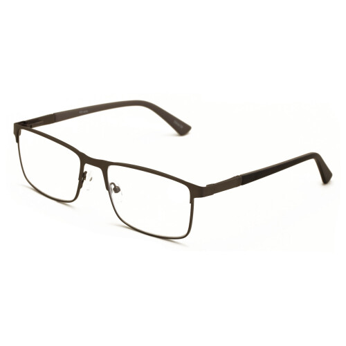 Men's Premium Rectangular Metal Optical Frames 144mm +1.25 1