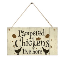 Chicken Coop Sign Vintage Hanging Plate Garden Wall Decor