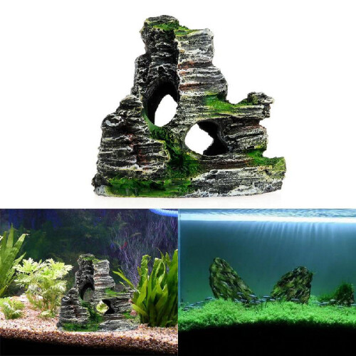 Aquarium Resin Mountain Cave Ornament Small 2