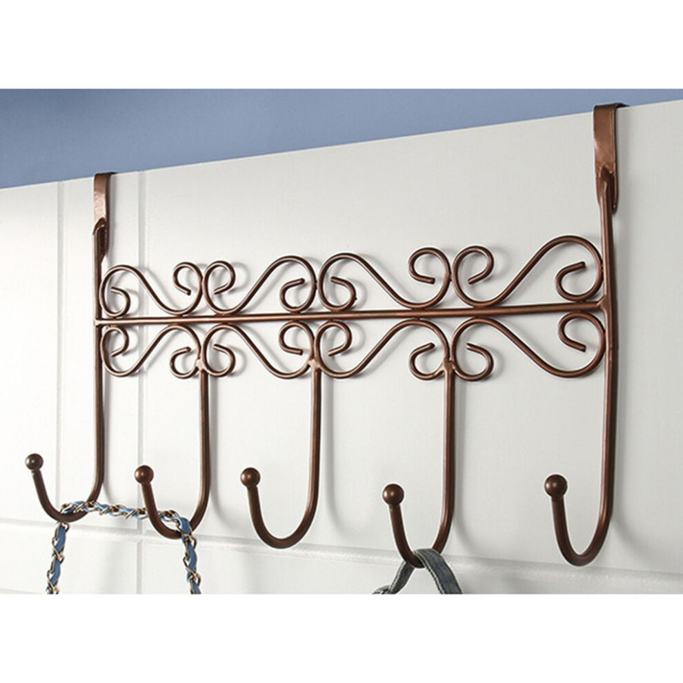 Over-The-Door Towel Hanger With 5 Hooks 9107258801678