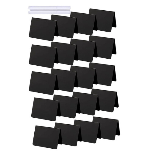 Mini A-Shaped PVC Blackboards with White Chalk Markers 20