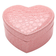 Heart-shaped jewelry box pink home decor 1 piece
