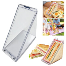 Boîte à sandwich triangulaire HBASD, boîte bento transparente réutilisable et portable en plastique, idéale pour les déjeuners nomades, les