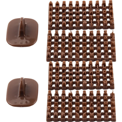 Lettersjablonen van plastic, alfabetstempels, 2 sets