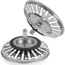 Stainless Steel and Rubber Kitchen Sink Drain Strainer 1