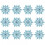 Blue Snowflake Ornaments Plastic Glitter 12 pcs 1