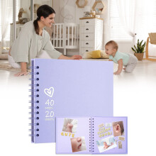 Scrapbook photo album paper pages 7x7 inches brown purple