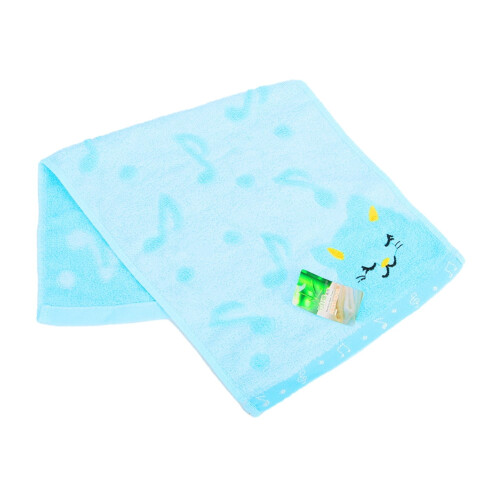 Cotton Hand Towels Cat Musical Note Pattern 2-Pack 1
