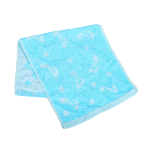 Cotton Hand Towels Cat Musical Note Pattern 2-Pack 2