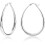 Sterling Silver Oval Hoop Dangle Earrings Hypoallergenic 1