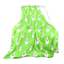 Harliver Halloween ghost green plush throw blanket 27.5 x