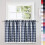 Kitchen Curtains Navy Blue White Buffalo Plaid 30 Inch 2 1