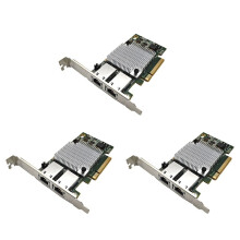 3X 10G Double Port Ethernet Network Card X540-T2 PCIE-X8 X16 Nework Extend Adapter Support for Synology NAS