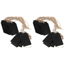 Chalkboard tags wooden hanging 40 pcs
