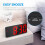 ORIA LED alarm clock with temperature display 6.5 inch red 6