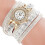 Damemode Casual Analog Quartz Dameur Rhinsten Armbåndsur 4