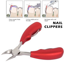 Nail Art Cuticle Cutter Stainless Steel Rubber Handle