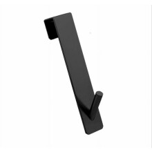 Shower Door Hooks Black 5-Inch Over-Door Towel Hooks