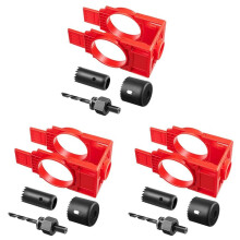 3X Door Lock Installation Kit,Door Hole Drilling Kit for Wooden Doors,Door Lock Hole Saw Door Knob Installation Kit