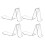 Troglfold clear shoe display stands 4 pcs 5