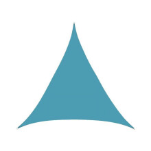 Harliver sun shade sail right triangle blue 3.6m x 3.6m x