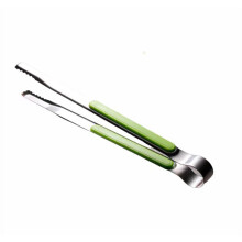 Stainless Steel Ice Tongs with Silicone Basting Brush