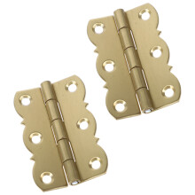Brass piano cover hinges golden 2 pcs