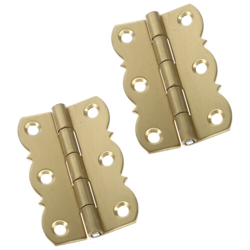 Brass piano cover hinges golden 2 pcs