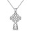 Celtic Cross Necklace 925 Sterling Silver One Piece 1