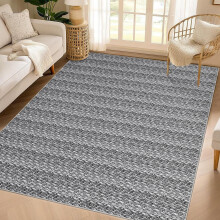 Haperlare woven grey area rug 5' x 7'