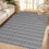 Haperlare woven grey area rug 5' x 7' 1