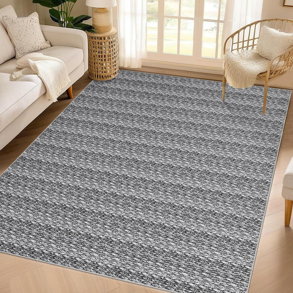 Haperlare woven grey area rug 5' x 7'