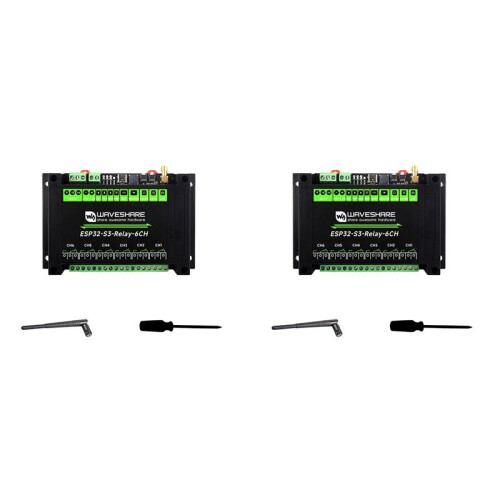 2X Waveshare Industrial Grade ESP32-S3 6CH WiFi Relay Module Stöder WiFi//RS485/ Interface Relay