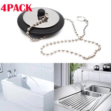 Bathtub Drain Plug with Chain 4 pcs