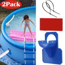 Pool Pipe Holder Mount with Cable Tie Blue 2pcs