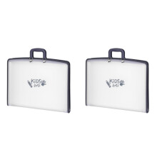 2X Kids Art Portfolio - Accordian File Organizer with 13 Pockets, Art Portfolio for Kids with Handle and Zipper Closure
