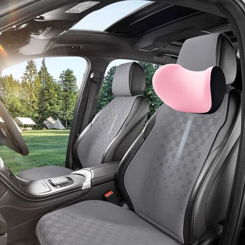 JunYeShi Car Headrest Pillow Memory Foam Ergonomic Black 2