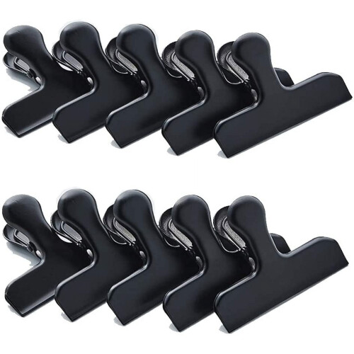 Chip Clips Stainless Steel 3 Inch 10 Pack Black